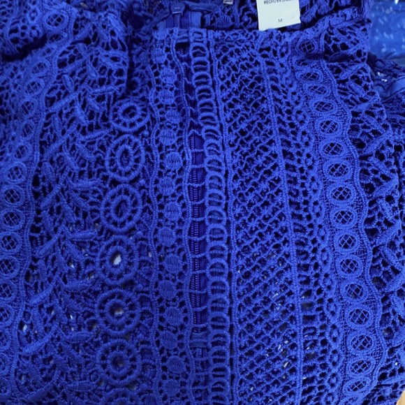 ⭐️ ANTHROPOLOGIE: Blue Crochet Top - Picture 2 of 3